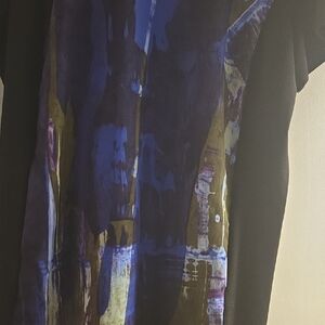 Simply Vera Vera Wang Black and Blue Mini Dress